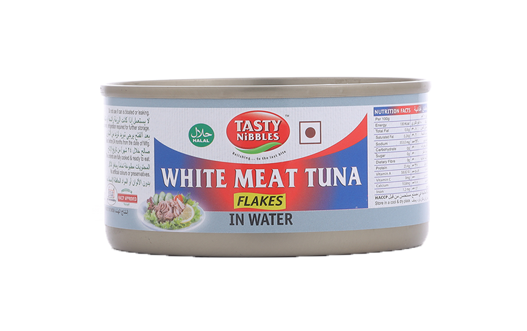 Tasty Nibbles White Meat Tuna Flakes In Water   Tin  185 grams